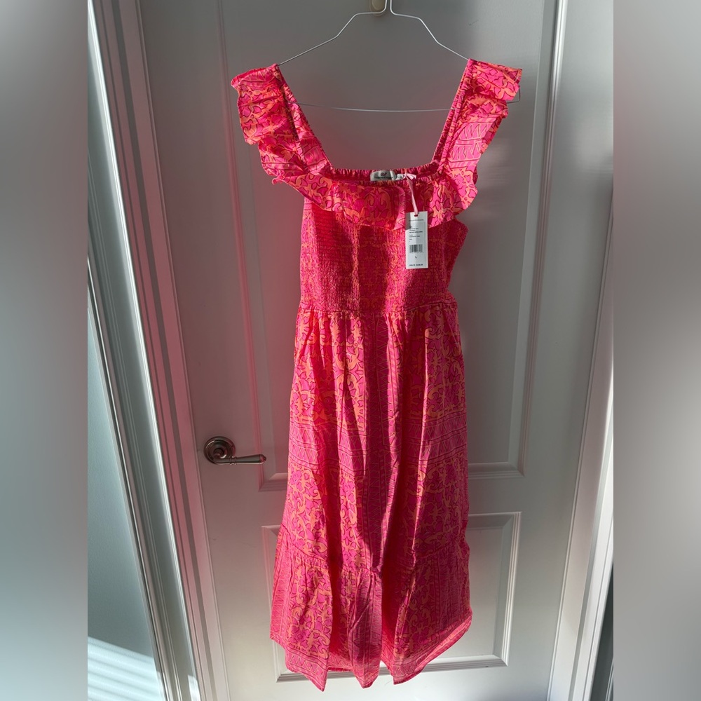 Vineyard Vines Pink and Orange Dress
